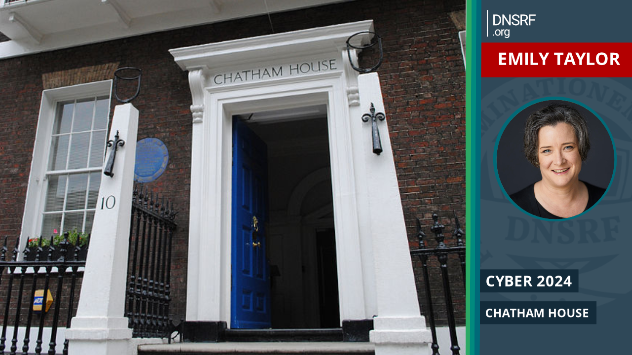 Chatham House front door, sidebar with a picture of Emily Taylor